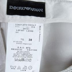 Pre Owned Emporio Armani Palazzo Wide Leg Silk Pants S