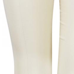 Pre Owned Emporio Armani Beige Silk Trouser S