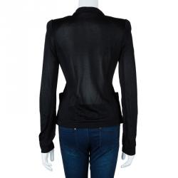 Pre Owned Emporio Armani Black Cardigan M