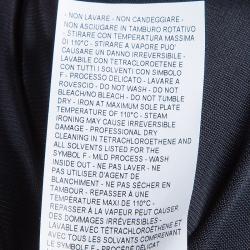 Pre Owned Emporio Armani Black One Shoulder Button Detail Dress M