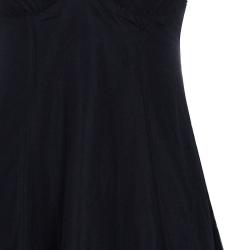 Pre Owned Emporio Armani Black Embellished Tulle Dress S