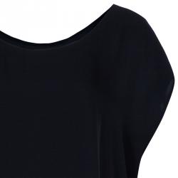 Pre Owned Emporio Armani Double Layered Oversized Dress M