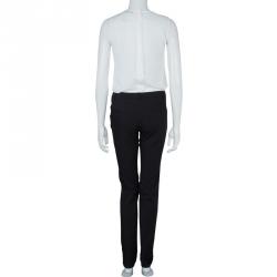 Pre Owned Emporio Armani Black Straight Fit Trousers S