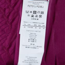 Pre Owned Emporio Armani Pink Studded Logo T-Shirt L