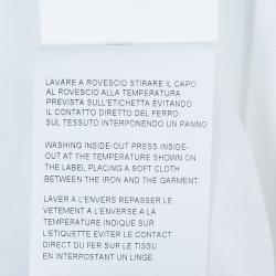 Pre Owned Emporio Armani White Studded Logo T-Shirt L