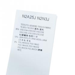 Pre Owned Emporio Armani Blue Knit Ruched Dress M