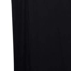 Pre Owned Emporio Armani Black Silk Maxi Skirt M