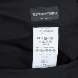 Pre Owned Emporio Armani Black Silk Maxi Skirt M