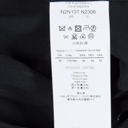 Pre Owned Emporio Armani Black Silk Maxi Skirt M