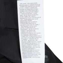 Pre Owned Emporio Armani Black Silk Maxi Skirt M