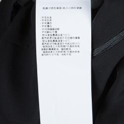 Pre Owned Emporio Armani Black Silk Maxi Skirt M