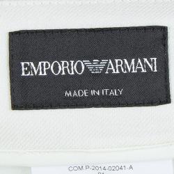 Pre Owned Emporio Armani Cream Wool Flared Maxi Skirt L