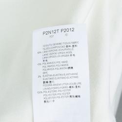 Pre Owned Emporio Armani Cream Wool Flared Maxi Skirt L