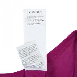 Pre Owned Emporio Armani Pink Studded Logo T-Shirt M