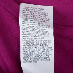 Pre Owned Emporio Armani Pink Studded Logo T-Shirt M