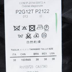 Pre Owned Emporio Armani Burgundy Textured Jacquard Blazer S