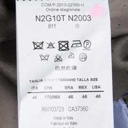 Pre Owned Emporio Armani Blue Loop Detail Cady Blazer L