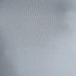 Pre Owned Emporio Armani Grey Chenille Polka Dot Short Sleeve Knit Dress M