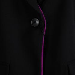 Pre Owned Emporio Armani Black Faux Double Layer Blazer M