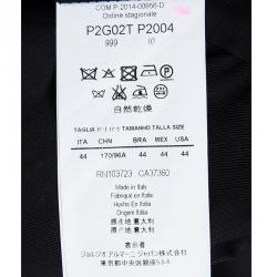 Pre Owned Emporio Armani Black Faux Double Layer Blazer M