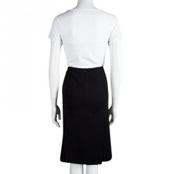 Pre Owned Emporio Armani Black Pencil Skirt L