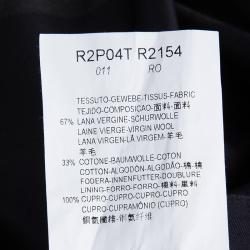 Pre Owned Emporio Armani Navy Blue Colorblock Striped Trousers M