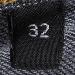 Pre Owned Emporio Armani Indigo Faded Effect Denim Jeans L