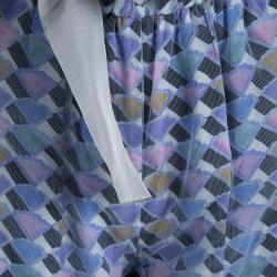 Pre Owned Emporio Armani Multicolor Printed Mesh Overlay Trousers S