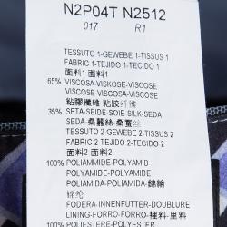 Pre Owned Emporio Armani Multicolor Printed Mesh Overlay Trousers S