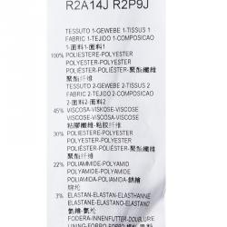 Pre Owned Emporio Armani Navy Blue Plisse One Shoulder Dress S