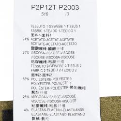 Pre Owned Emporio Armani Green Paneled Trousers S