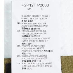 Pre Owned Emporio Armani Green Paneled Trousers M