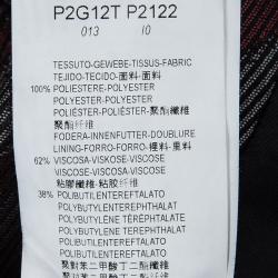 Pre Owned Emporio Armani Burgundy Textured Jacquard Blazer M