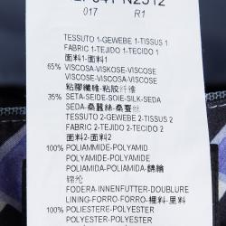 Pre Owned Emporio Armani Multicolor Printed Mesh Overlay Trousers L