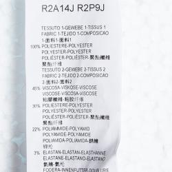 Pre Owned Emporio Armani Navy Blue Plisse One Shoulder Dress M