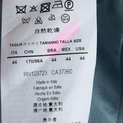 Pre Owned Emporio Armani Teal Wool Notched Collar Blazer M