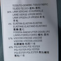 Pre Owned Emporio Armani Teal Wool Notched Collar Blazer M