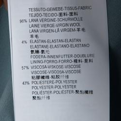 Pre Owned Emporio Armani Teal Wool Notched Collar Blazer L