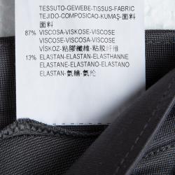 Pre Owned Emporio Armani Grey High Waist Regular Fit Trousers S 