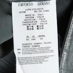 Pre Owned Emporio Armani Metallic Grey Denim Mila Jeggings S