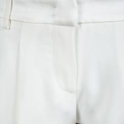 Pre Owned Emporio Armani Elite White Tailored Trousers S