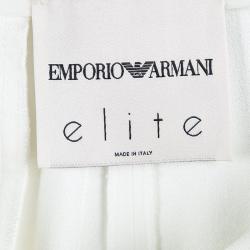 Pre Owned Emporio Armani Elite White Tailored Trousers S