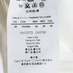 Pre Owned Emporio Armani Elite White Tailored Trousers S