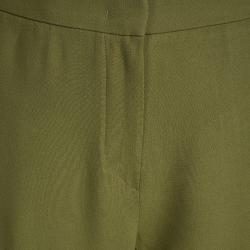 Pre Owned Emporio Armani Green Paneled Trousers M