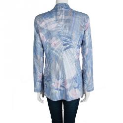 Pre Owned Emporio Armani Elite Multicolor Crystal Embellished Mandarin Collar Jacket M