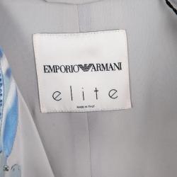 Pre Owned Emporio Armani Elite Multicolor Crystal Embellished Mandarin Collar Jacket M