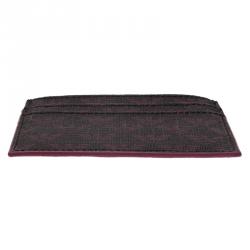 Emporio Armani Purple Canvas Logo Print Card Holder