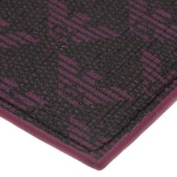 Emporio Armani Purple Canvas Logo Print Card Holder