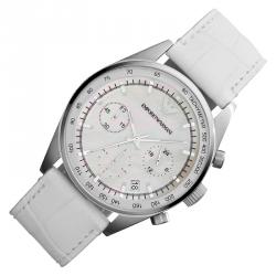 Pre Owned Emporio Armani Mother of Pearl Stainless Steel AR6011 Women's Wristwatch 35MM