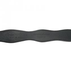مملوكة مسبقًا Emporio Armani Black Patent Wavy Belt 105 CM